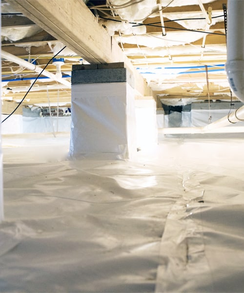 Eliminate excess moisture with a crawl space encapsulation system