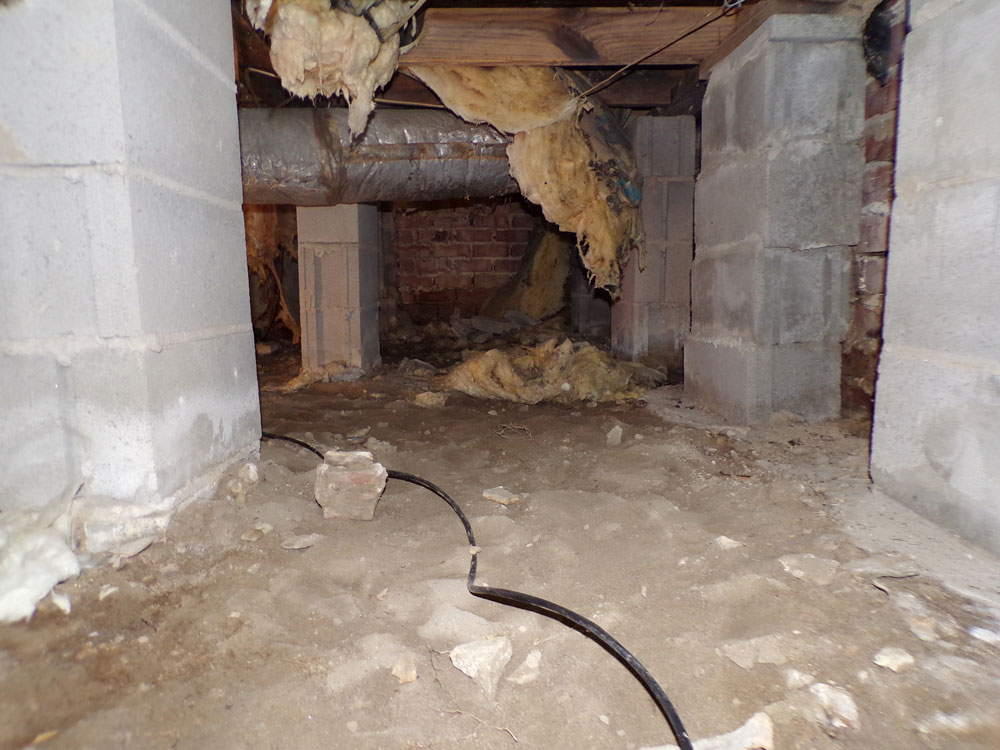 Old crawlspace insulation